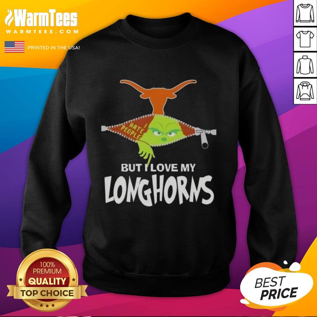Awesome Grinch Christmas But I Love My Texas Longhorns T-Shirt - Image 5