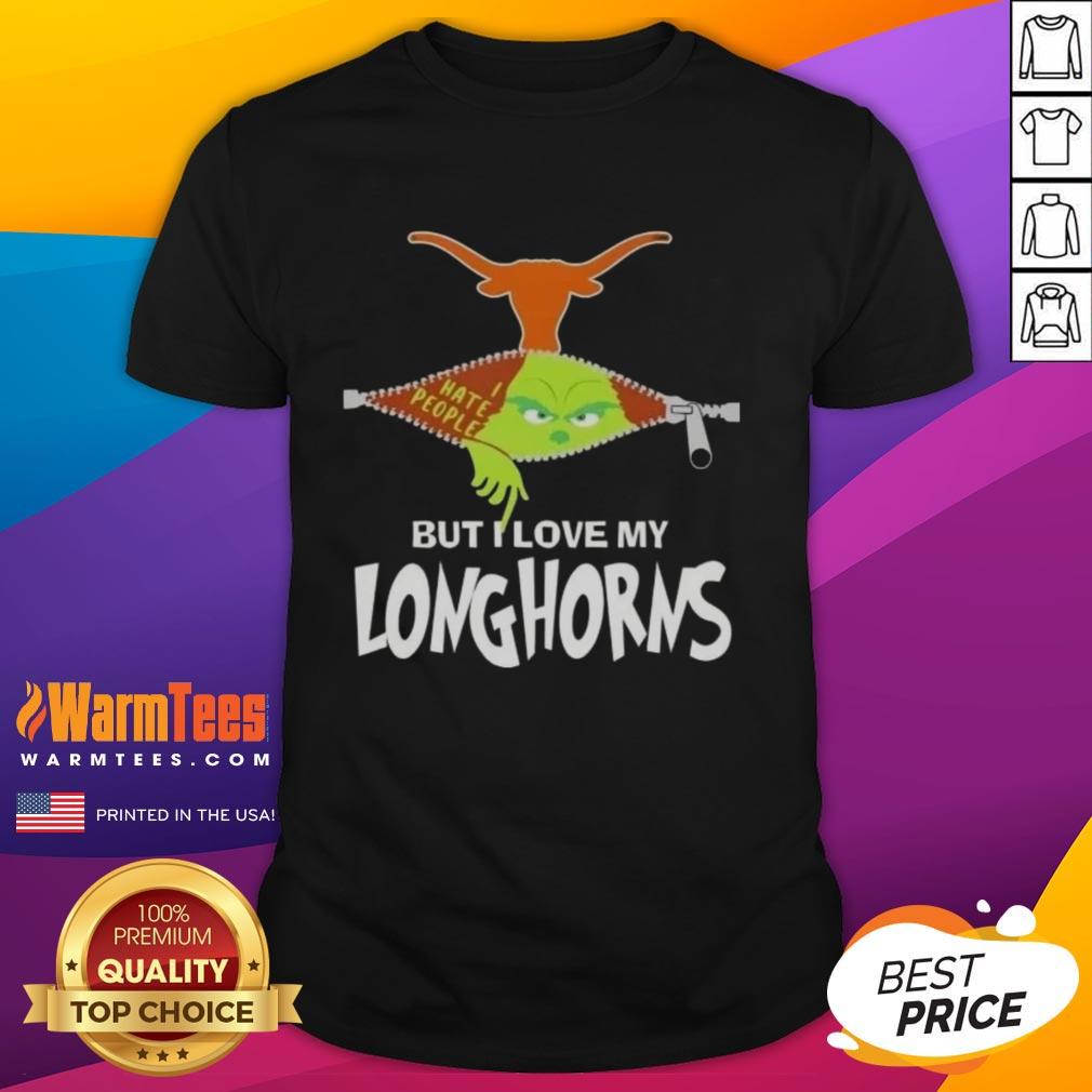 Awesome Grinch Christmas But I Love My Texas Longhorns T-Shirt