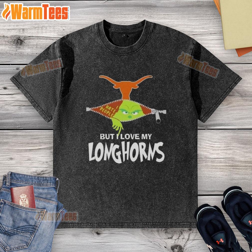 Awesome Grinch Christmas But I Love My Texas Longhorns T-Shirt - Image 6