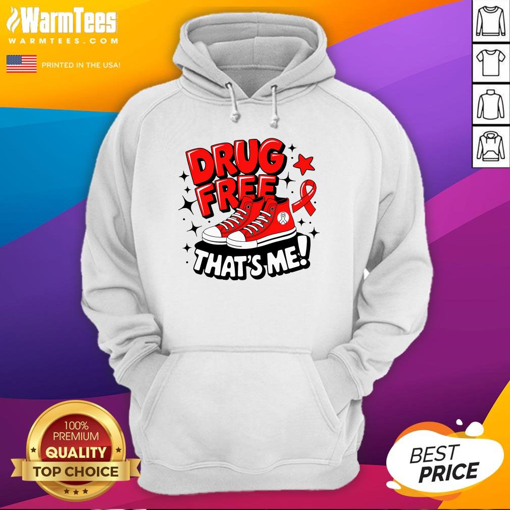 Awesome Groovy Drug Free Red Ribbon Week That's Me Awareness Chucks T-Shirt - Image 3