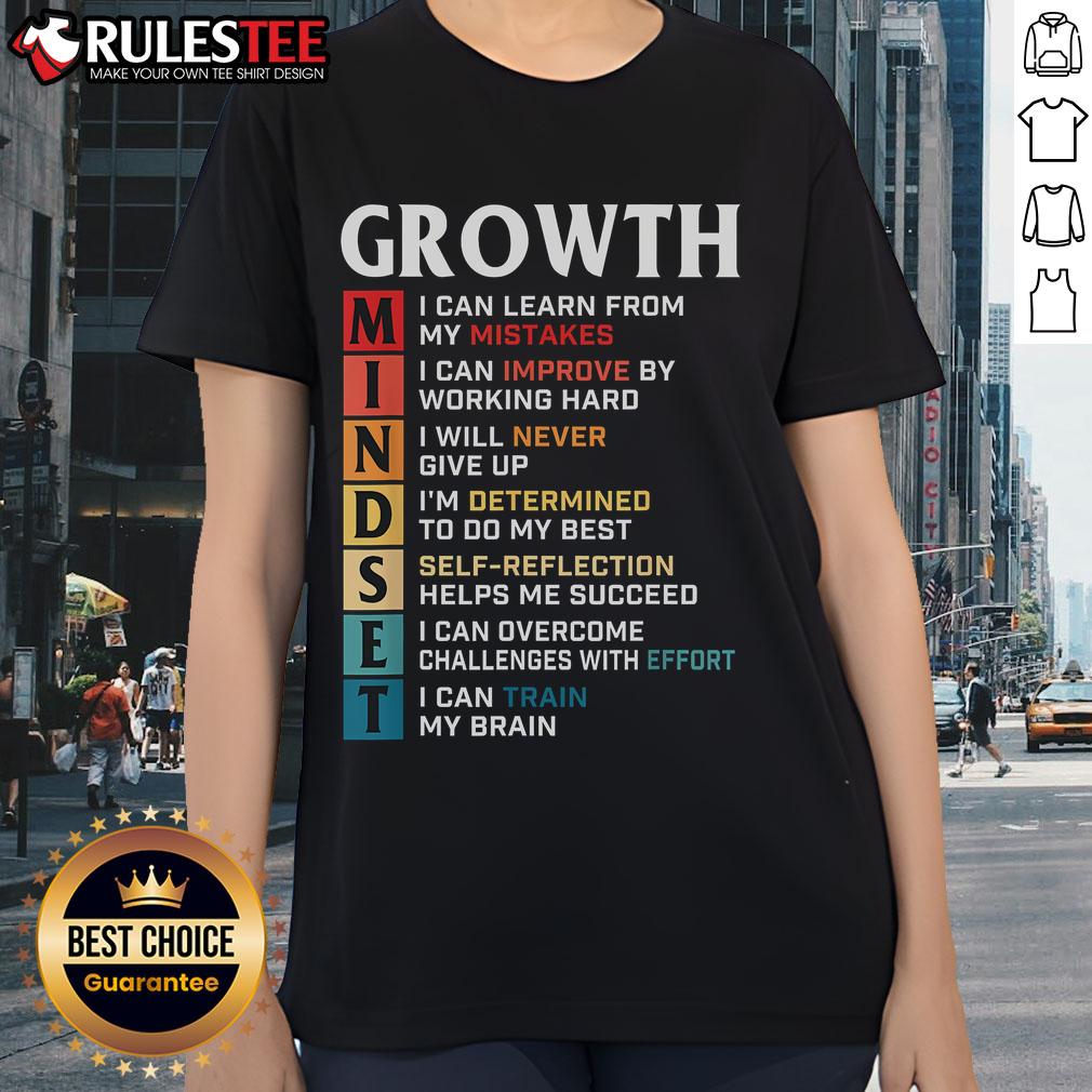 Awesome Growth Mindset Definition Motivational Quote Inspiration T-Shirt - Image 3