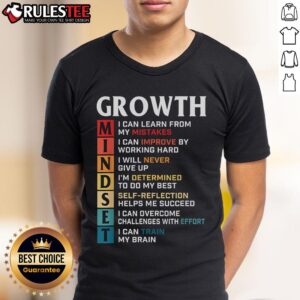 Awesome Growth Mindset Definition Motivational Quote Inspiration T-Shirt