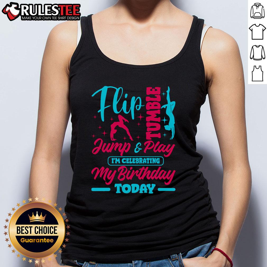 Awesome Gymnastic Birthday Theme Jump Gymnast Bday Party T-Shirt - Image 4