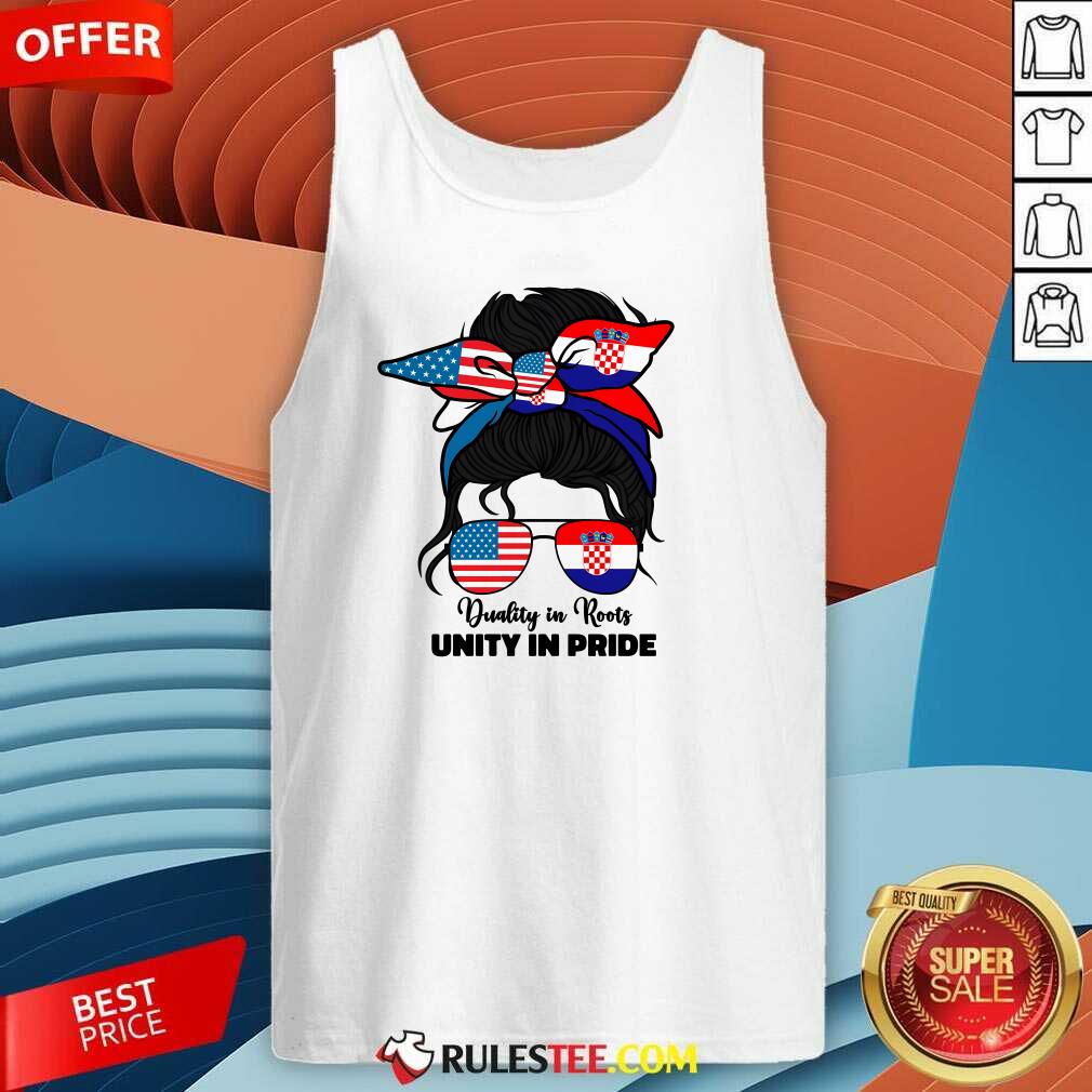 Awesome Half American and Croatian USA Croatia Flag T-Shirt - Image 3