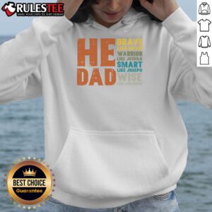 Alternative view of Awesome He Is Dad Brave Like David Fathers Day Christian Daddy Papa T-Shirt