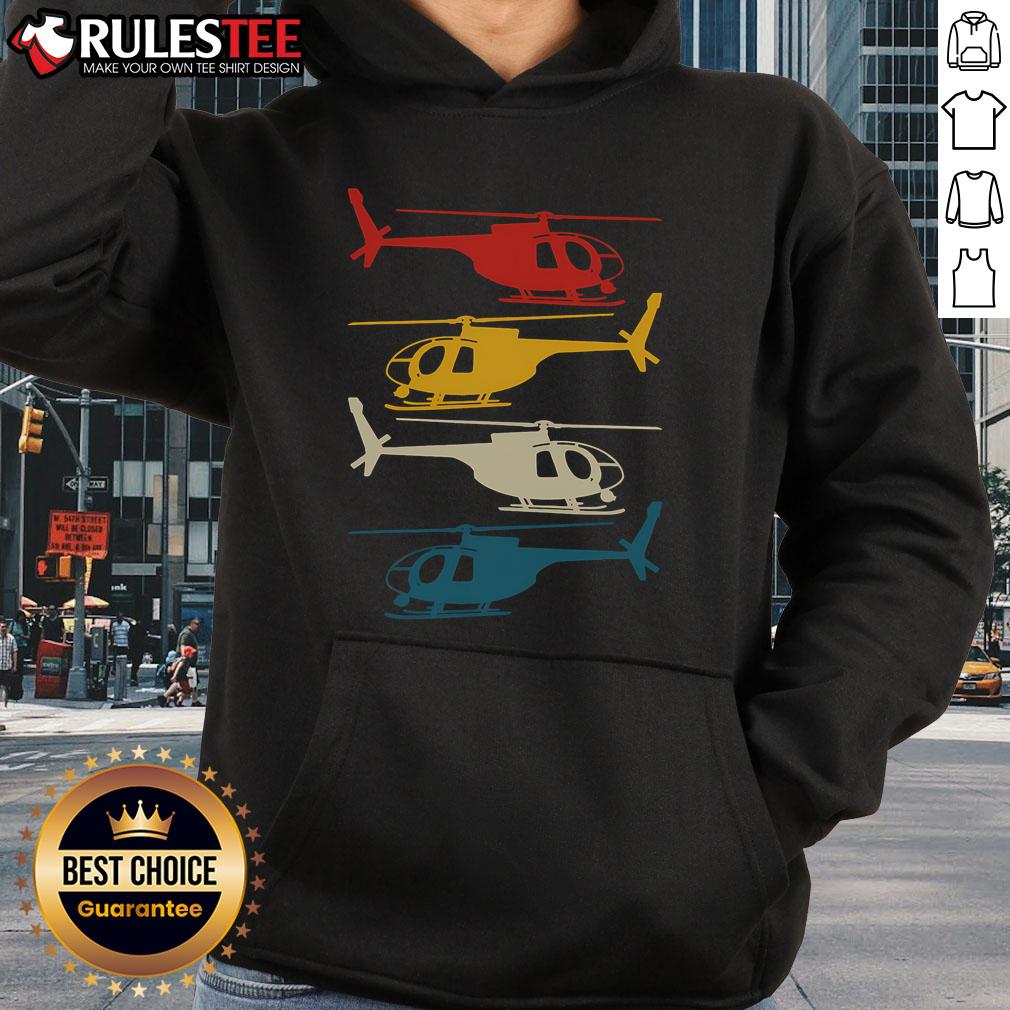 Awesome Helicopter Pilot Co Retro Aviation T-Shirt - Image 2