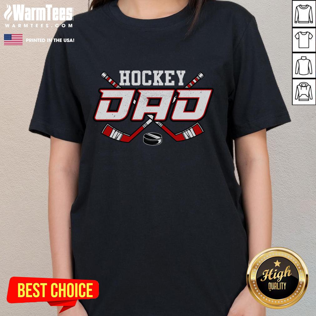 Awesome Hockey Dad Papa Father's Day Vintage T-Shirt - Image 3