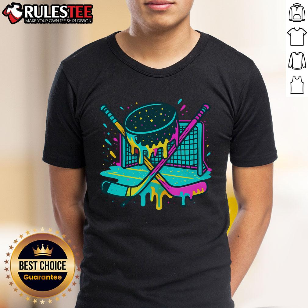 Awesome Hockey Ice Cream Drip T-Shirt