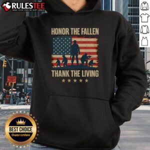Alternative view of Awesome Honor The Fallen Thank The Living America Flag T-Shirt