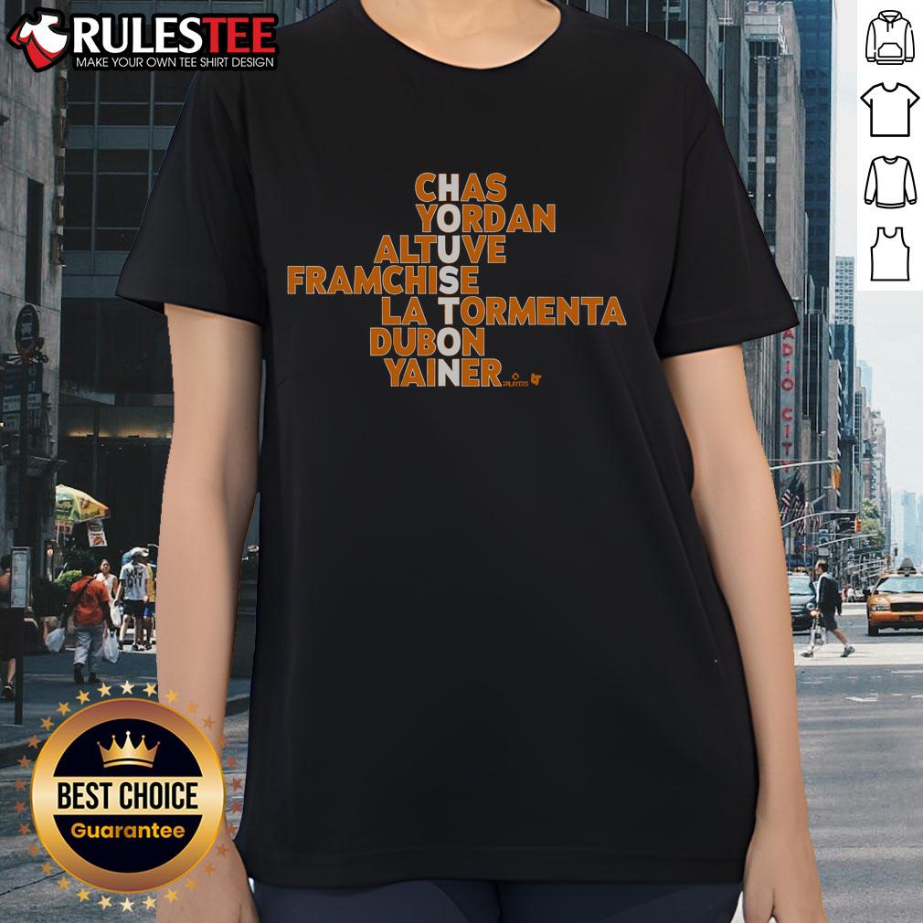 Awesome Houston Baseball MLB Names 2025 T-Shirt - Image 3