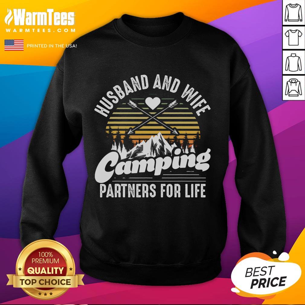 Awesome Husband Wife Camping Partners Lifetime Adventure Companions Vintage T-Shirt - Image 5