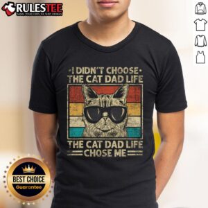 Awesome I Didn't Choose The Cat Dad Life The Cat Dad Life Chose Me Vintage T-Shirt
