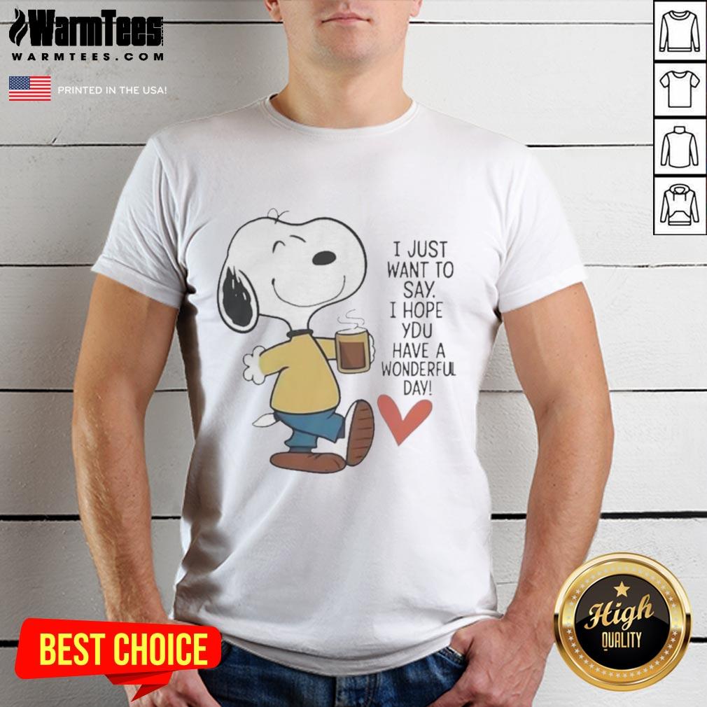 Awesome I Just Want To Say I Hope You Have A Wonderful Day T-Shirt