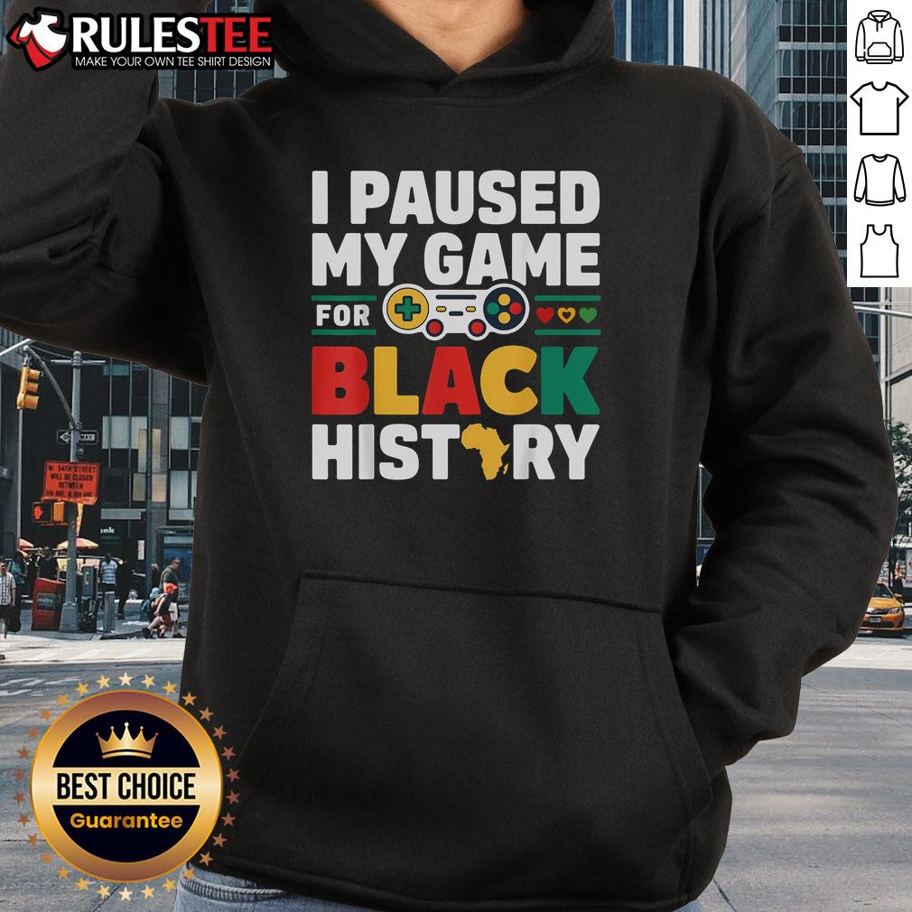 Awesome I Pause My Game For Black History Gamer Gaming T-Shirt - Image 2