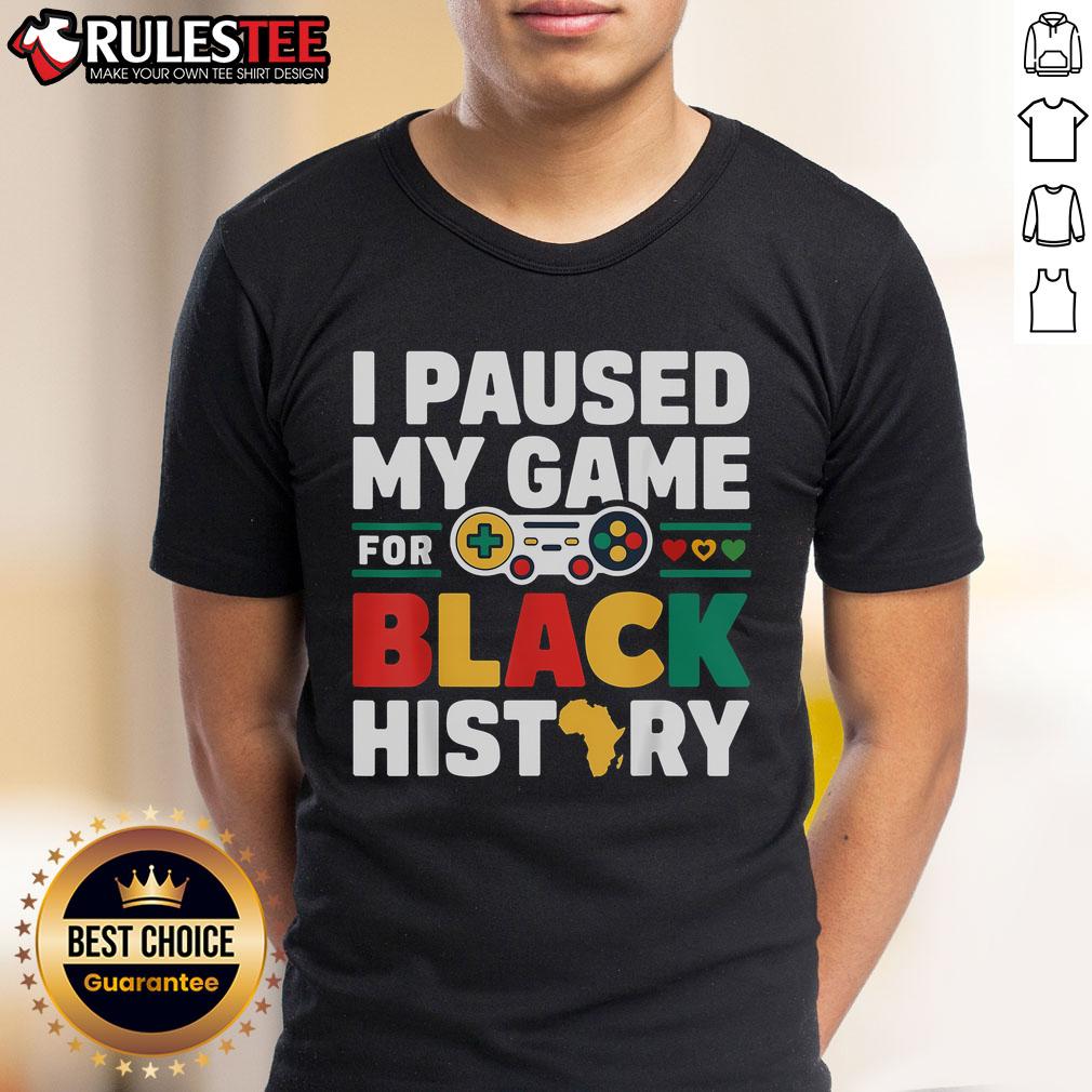 Awesome I Pause My Game For Black History Gamer Gaming T-Shirt