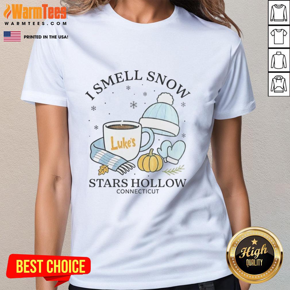 Awesome I Smell Snow Stars Hollow Connecticut Christmas T-Shirt - Image 3