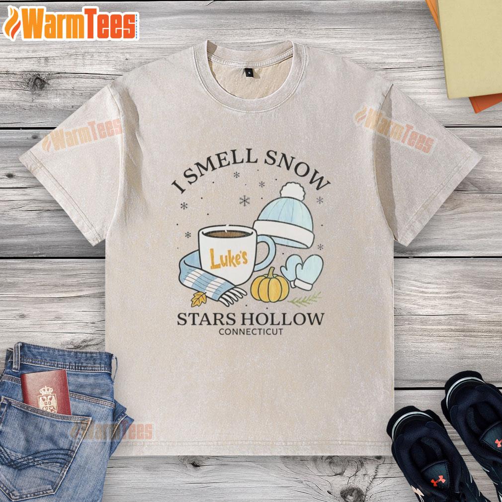 Awesome I Smell Snow Stars Hollow Connecticut Christmas T-Shirt - Image 6