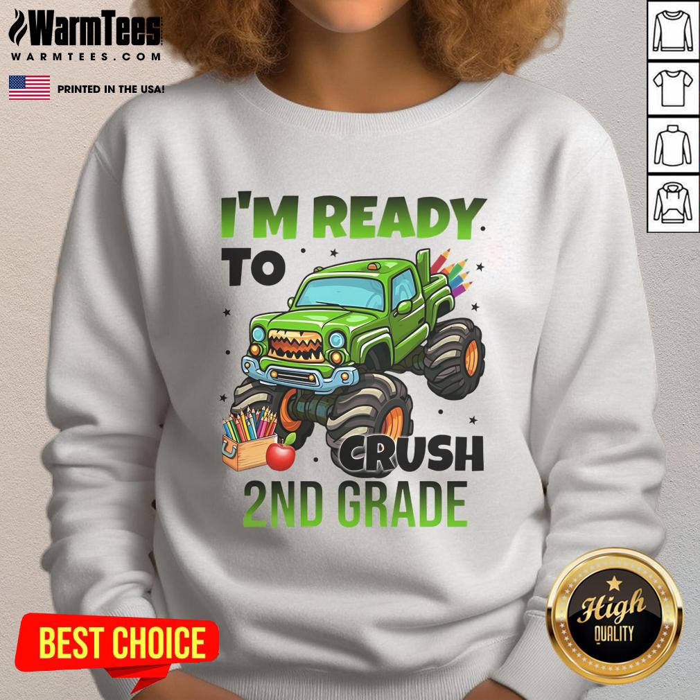 Awesome I'm Ready To Crush 2nd Grade Monster Truck T-Shirt - Image 5