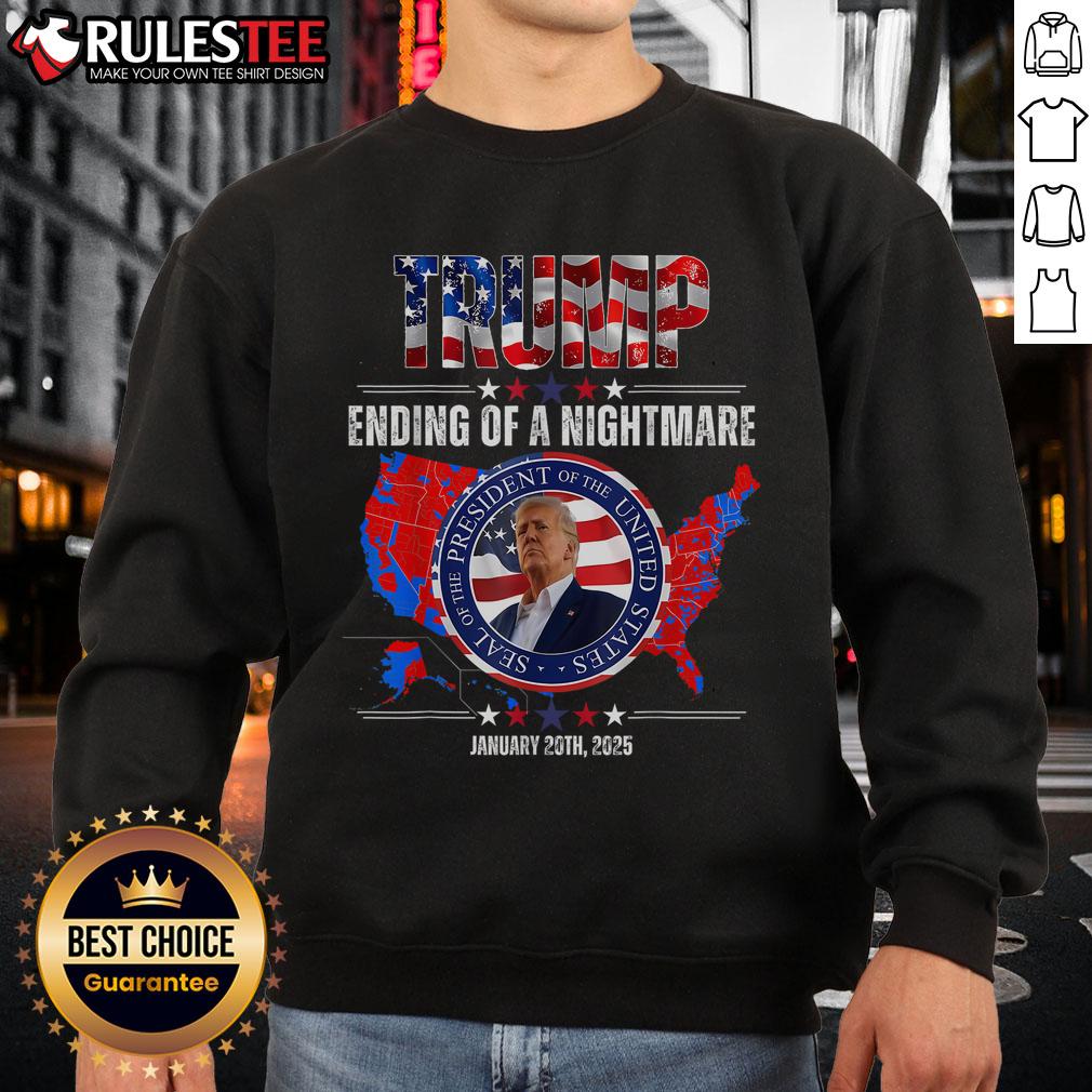 Awesome Inauguration 2025 Ending Of A Nightmare President Donald J Trump T-Shirt - Image 5