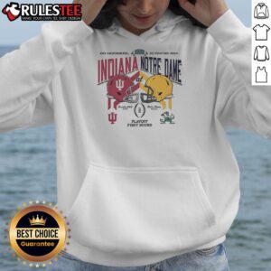 Alternative view of Awesome Indiana Vs Notre Dame Playoff First Round Helmets T-Shirt