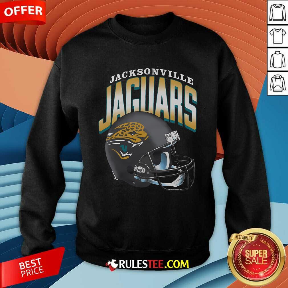 Awesome Jacksonville Jaguars Gradient Helmet T-Shirt - Image 3
