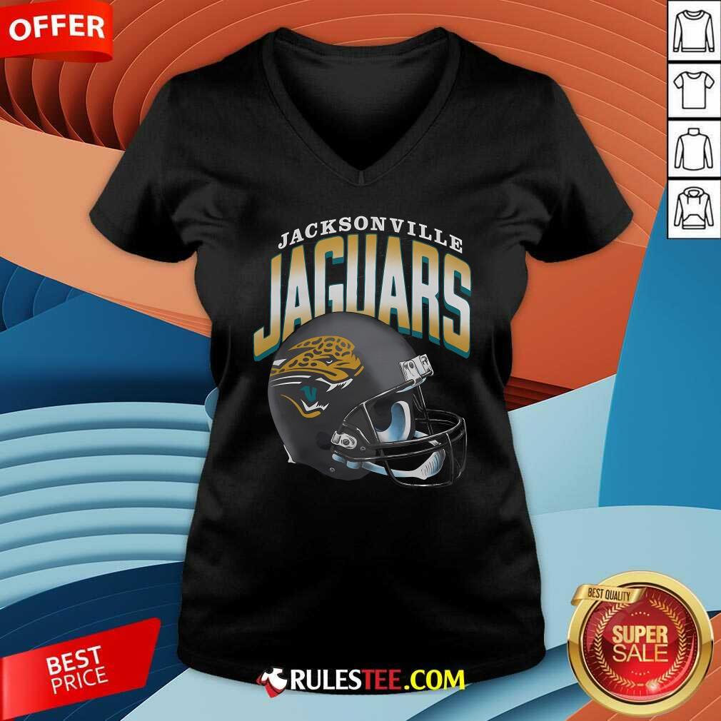 Awesome Jacksonville Jaguars Gradient Helmet T-Shirt - Image 4