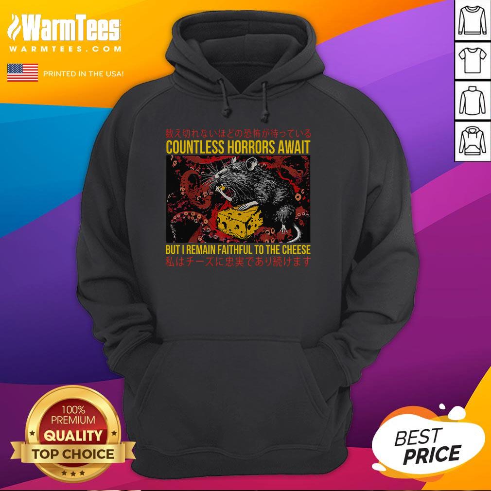 Awesome Japanese Horror Rat Retro Countless Horrors Await T-Shirt - Image 2