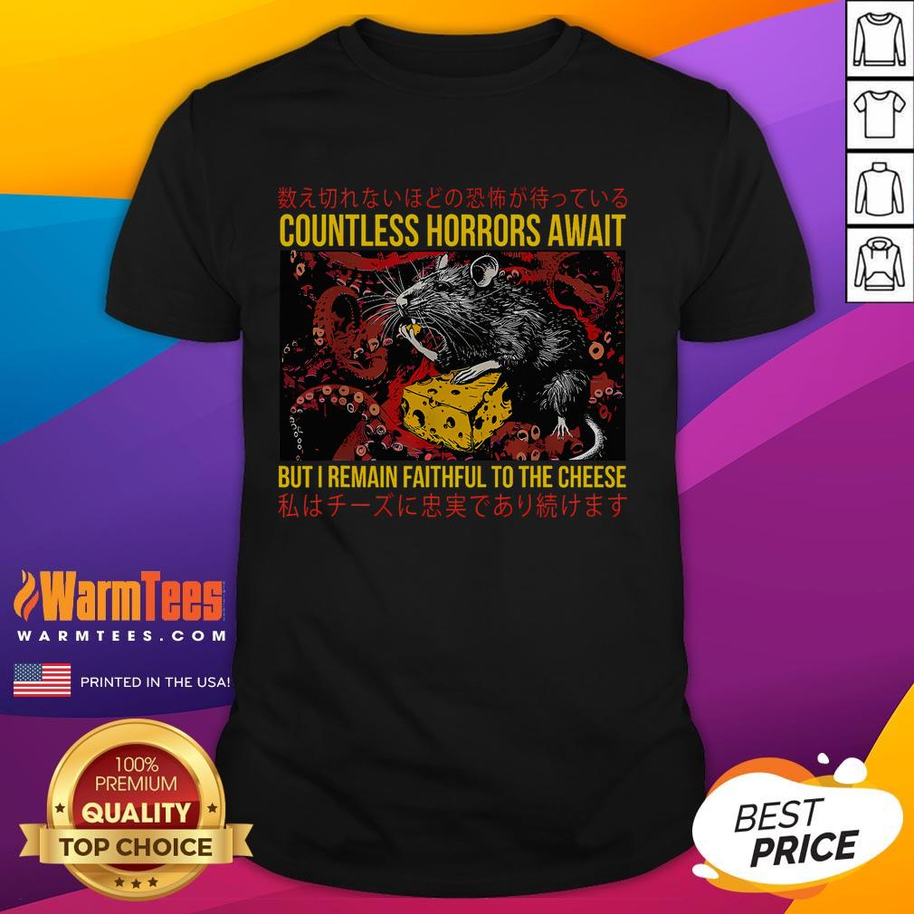 Awesome Japanese Horror Rat Retro Countless Horrors Await T-Shirt