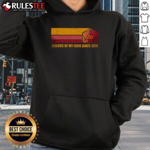 Alternative view of Awesome Jealous Of My Luck Since 1974 Vintage Retro Dice 20 T-Shirt