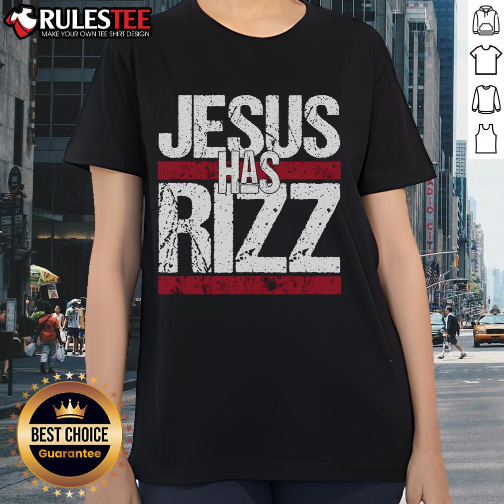 Awesome Jesus Has Rizz Simple Christian Faith Believer God Quote T-Shirt - Image 3