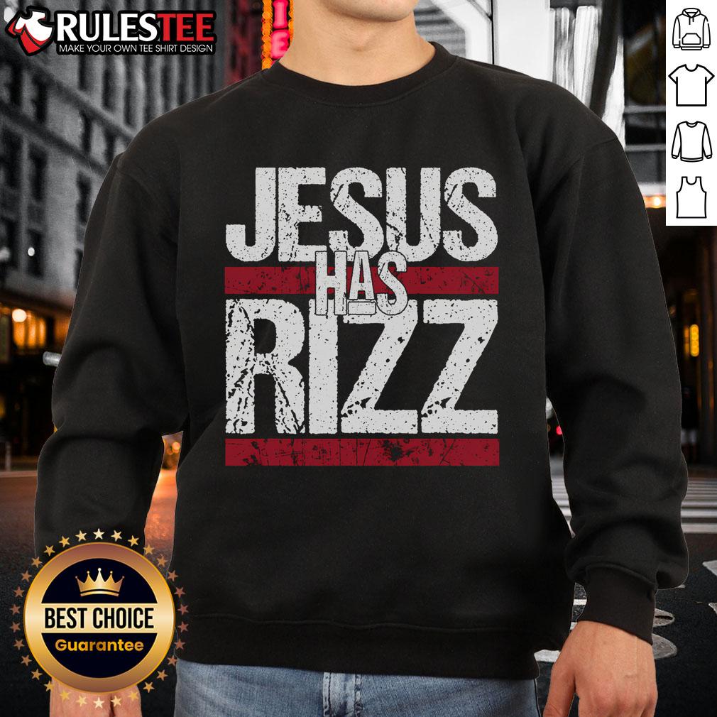 Awesome Jesus Has Rizz Simple Christian Faith Believer God Quote T-Shirt - Image 5
