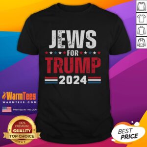 Awesome Jews For Trump 2024 American Flag T-Shirt