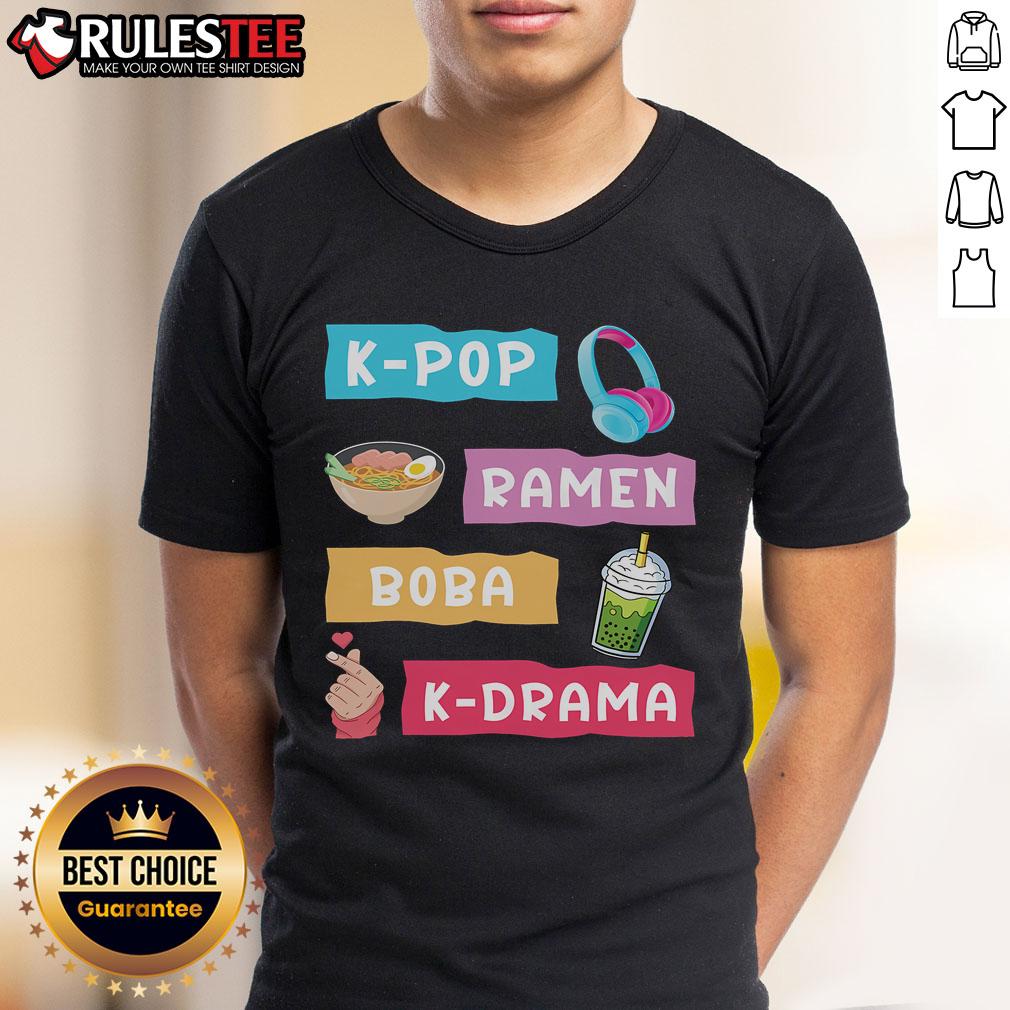 Awesome K-Pop Ramen Boba K-Drama T-Shirt