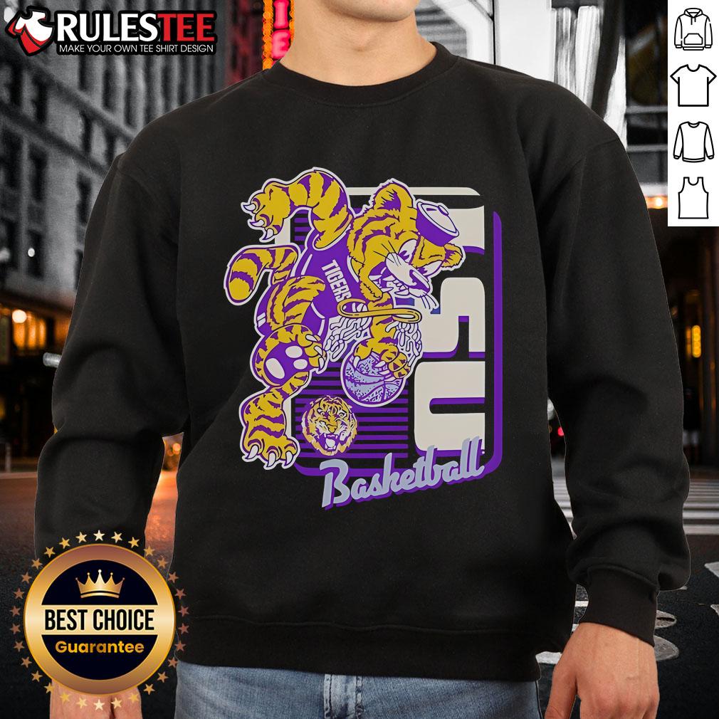 Awesome LSU Tigers Basketball Mascot Dunk T-Shirt - Image 5