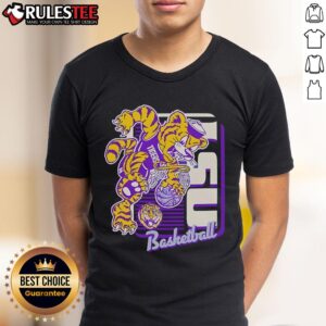 Awesome LSU Tigers Basketball Mascot Dunk T-Shirt