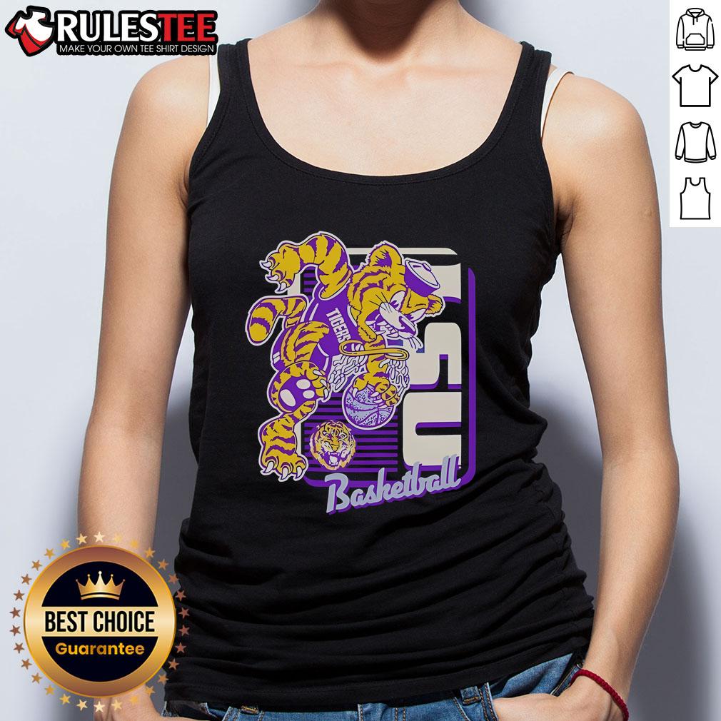 Awesome LSU Tigers Basketball Mascot Dunk T-Shirt - Image 4
