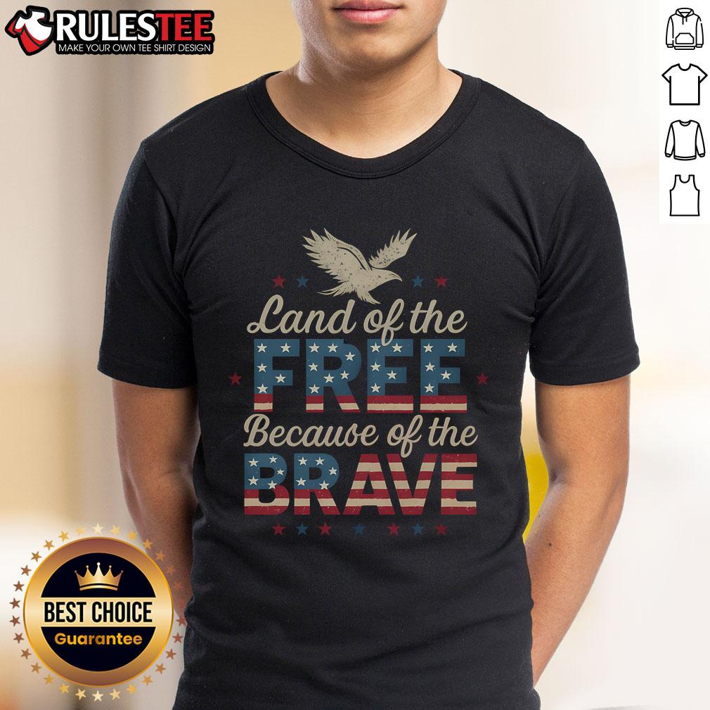 Awesome Land Of The Free Because Of The Brave America T-Shirt