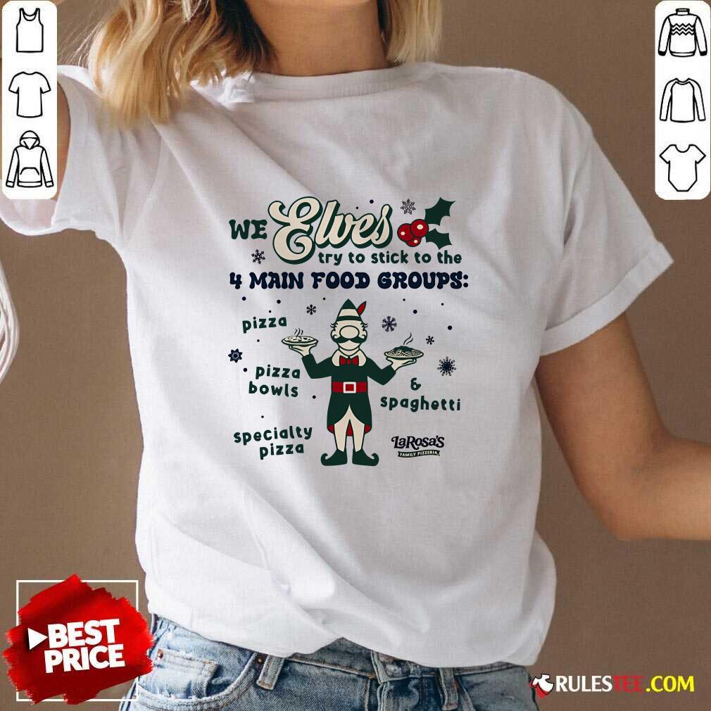 Awesome Larosa's Pizza 4 Main Food Groups T-Shirt - Image 2