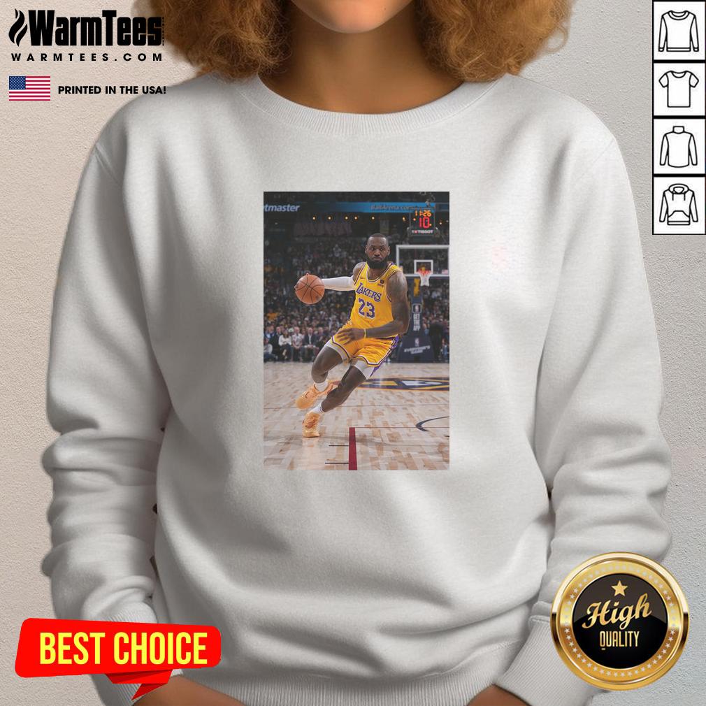 Awesome LeBron Los Angeles Lakers Basketball Number 23 Superstar Pose T-Shirt - Image 5