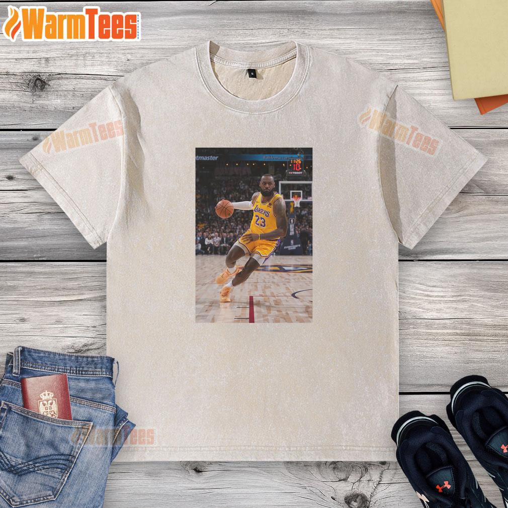 Awesome LeBron Los Angeles Lakers Basketball Number 23 Superstar Pose T-Shirt - Image 6