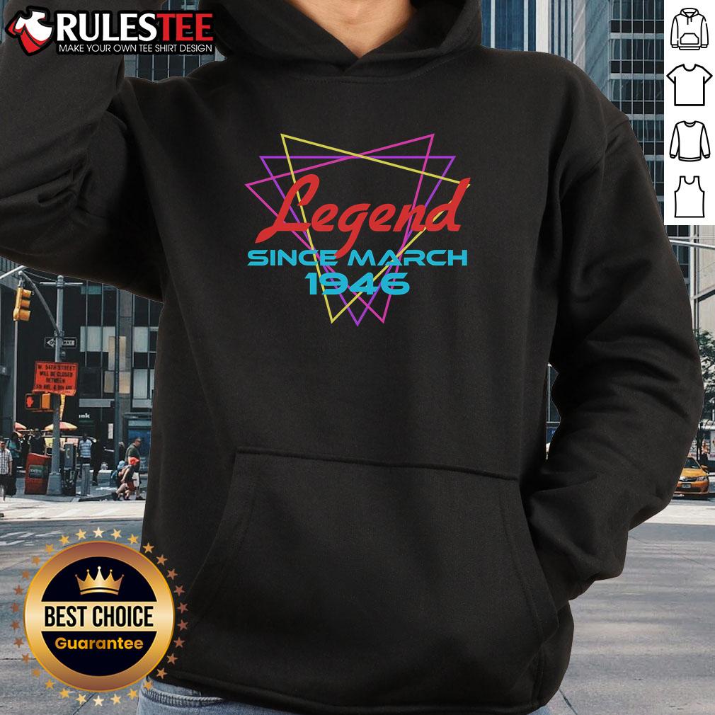 Awesome Legend Since March 1946 Retro T-Shirt - Image 2
