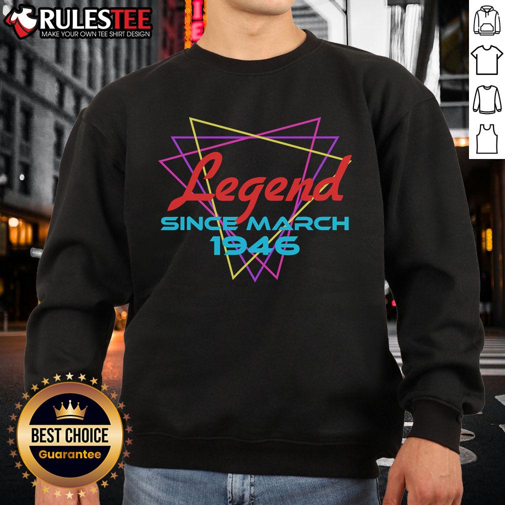 Awesome Legend Since March 1946 Retro T-Shirt - Image 5