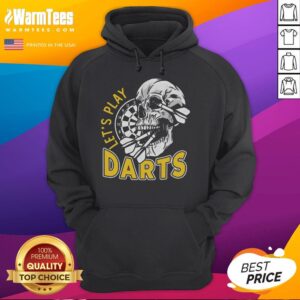 Alternative view of Awesome Let's Play Darts Skull Dartboard Arrow Dart Player T-Shirt