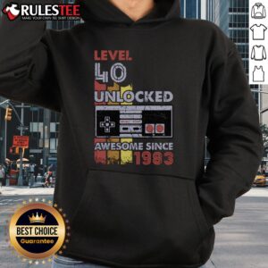 Alternative view of Awesome Level 40 Unlocked Gamer 40th Birthday Awesome Since 1983 T-Shirt