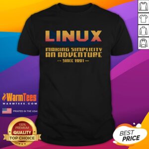 Awesome Linux Making Simplicity An Adventure Retro T-Shirt