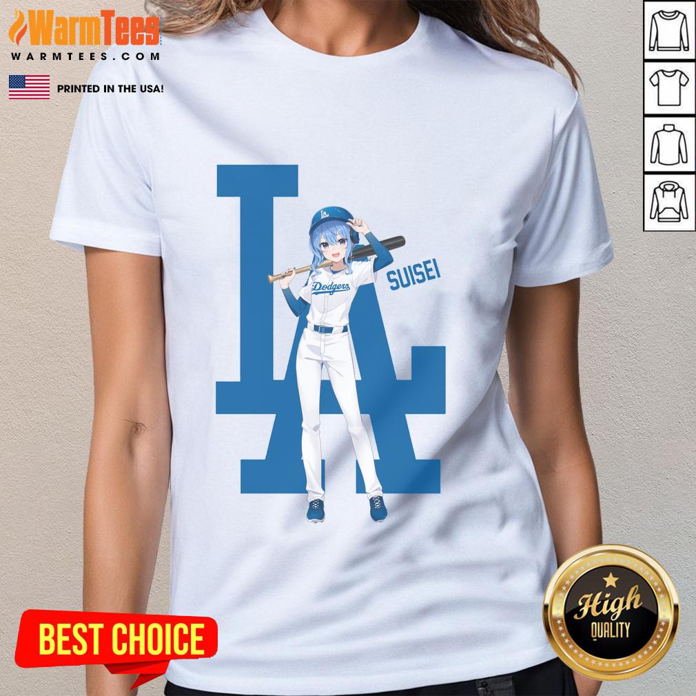 Awesome Los Angeles Dodgers Hololive Night Suisei T-Shirt - Image 3
