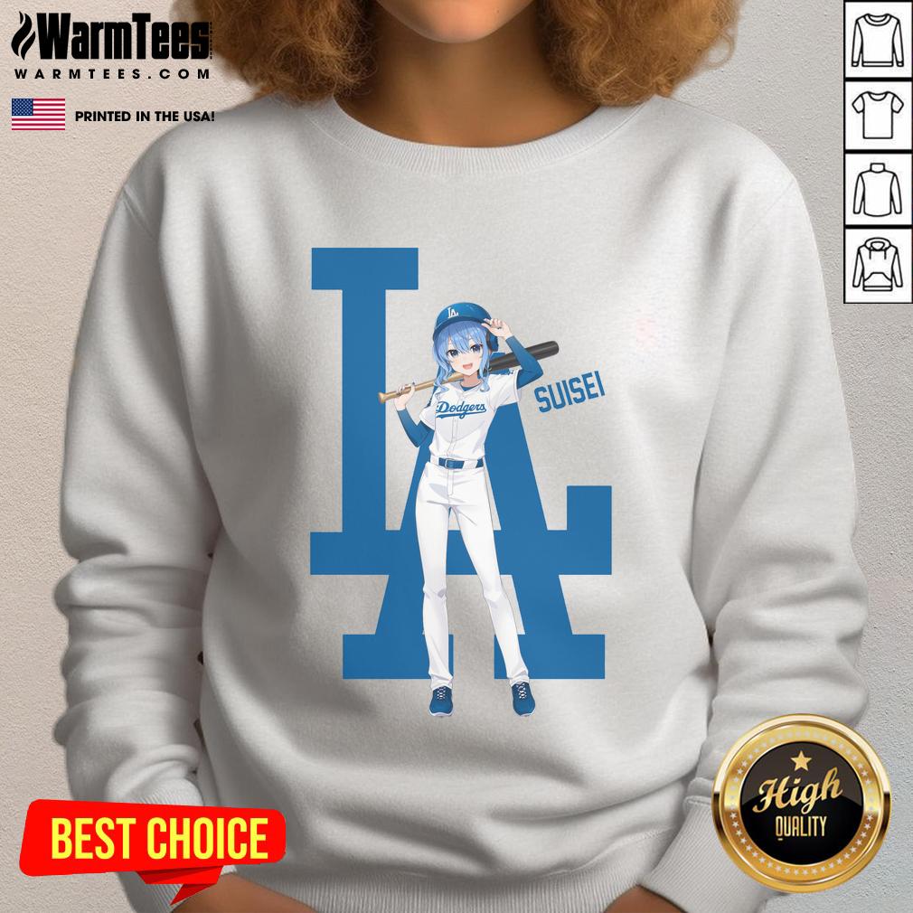 Awesome Los Angeles Dodgers Hololive Night Suisei T-Shirt - Image 5