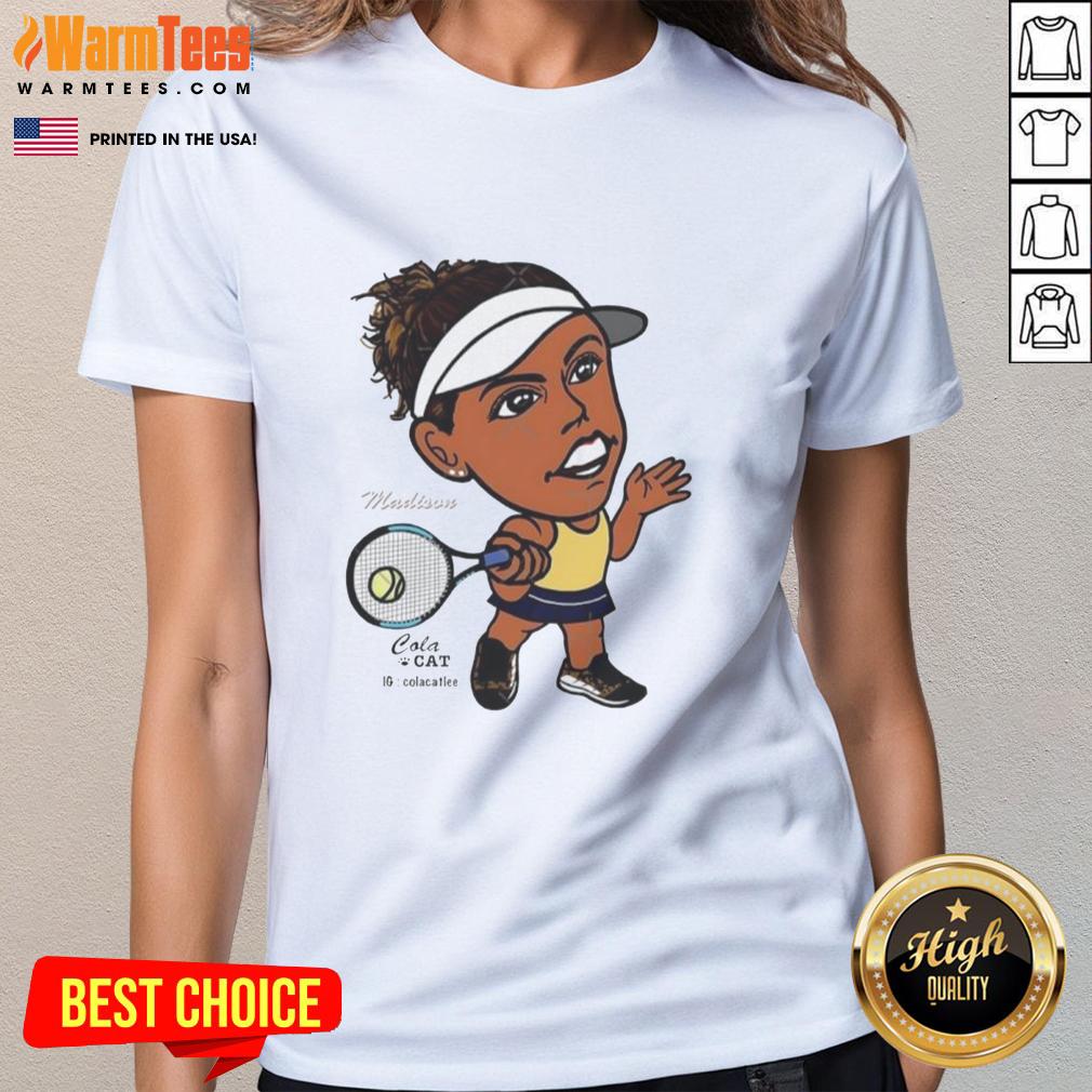 Awesome Madison Keys Tennis Player Big Head T-Shirt - Image 3