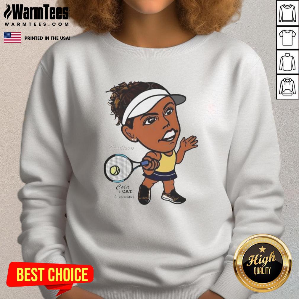 Awesome Madison Keys Tennis Player Big Head T-Shirt - Image 5