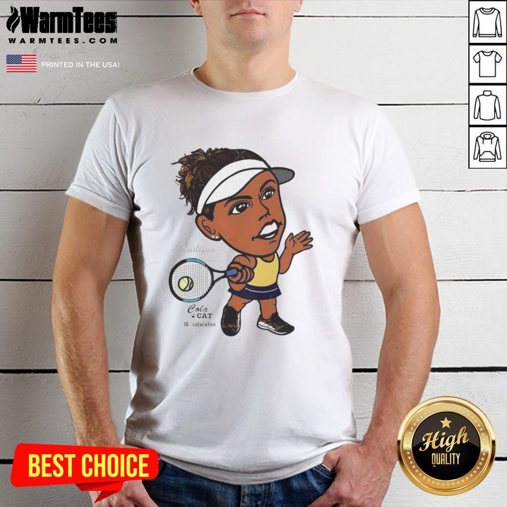 Awesome Madison Keys Tennis Player Big Head T-Shirt